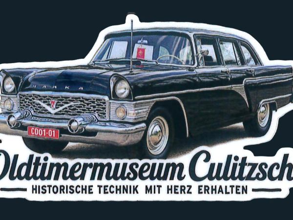 Aufkleber mit einem alten Tschaika