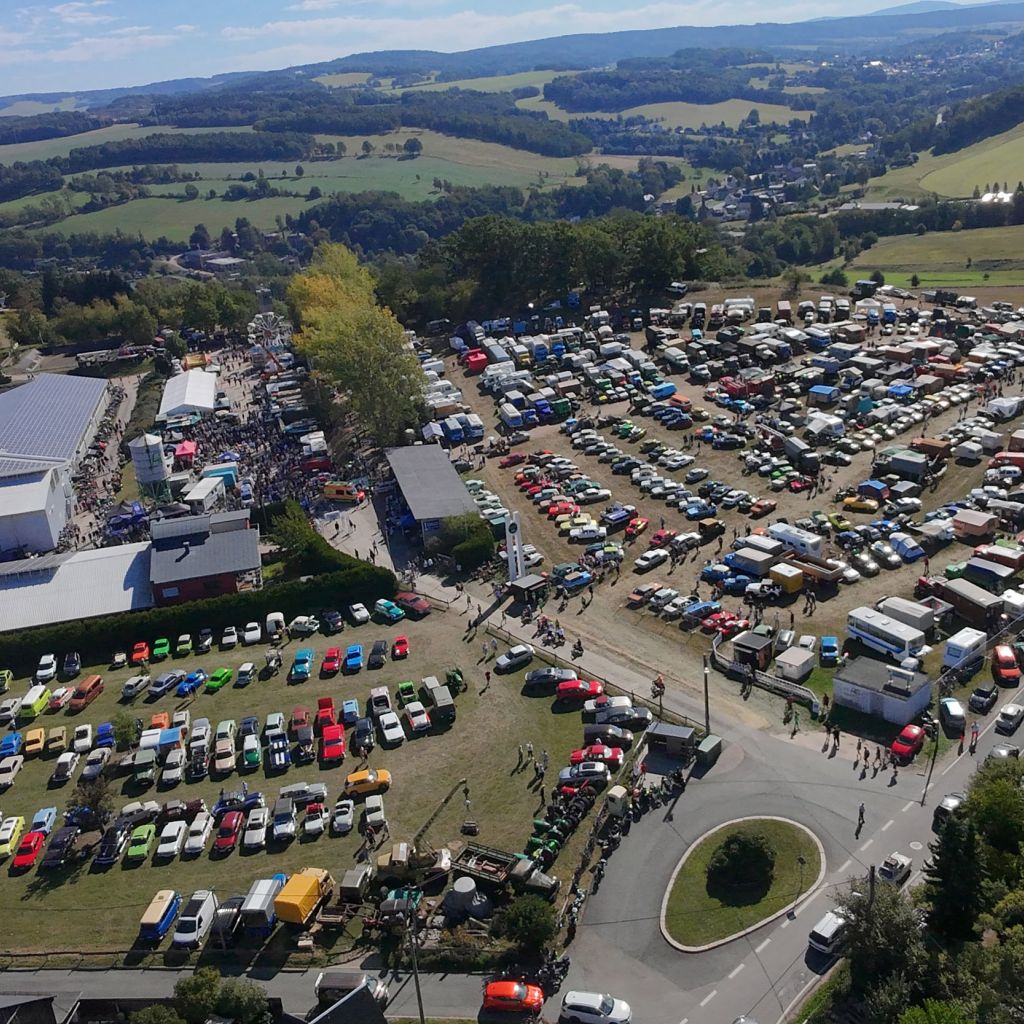 Luftbild vom Festgelände in Culitzsch