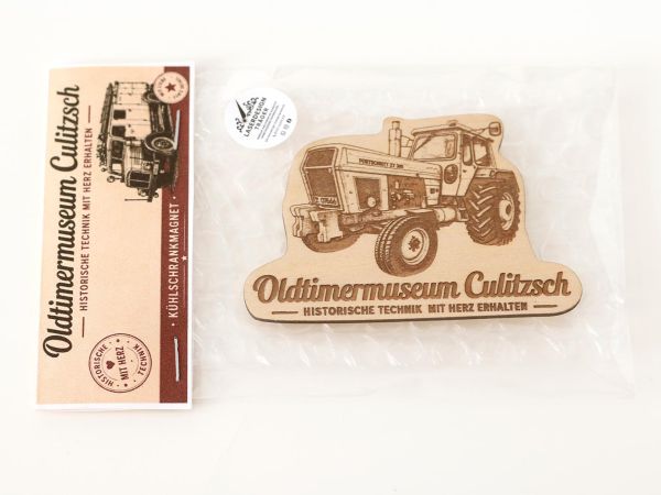 Kühlschrankmagnet aus Holz in Verpackung