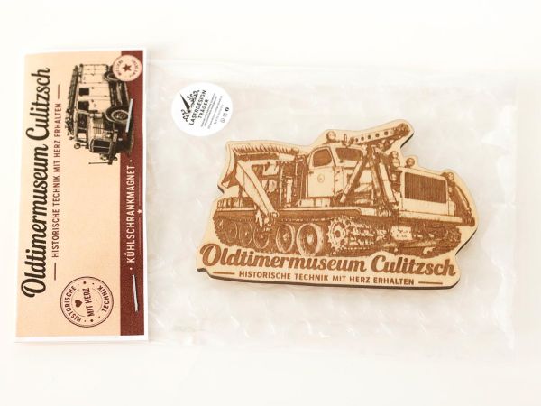 Kühlschrankmagnet aus Holz in Verpackung